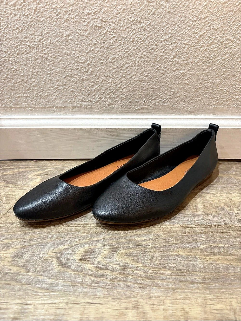 Lucky Brand Black Leather Flats
